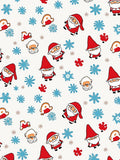 Cute Santa Claus Snowflakes Festive Rug
