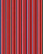 Vibrant Red Blue Stripe Pattern Rug