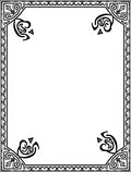 Ornate Black White Scrollwork Design Rug