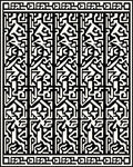 Tribal Black White Geometric Pattern Rug
