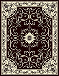 Intricate Floral Scroll Detailed Pattern Rug