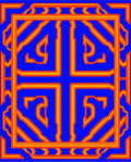 Vibrant Geometric Layers Design Rug