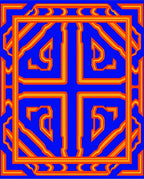 Vibrant Geometric Layers Design Rug