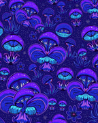 Psychedelic Mushroom Star Pattern Rug