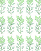 Fresh Leafy Botanical Pattern Rug