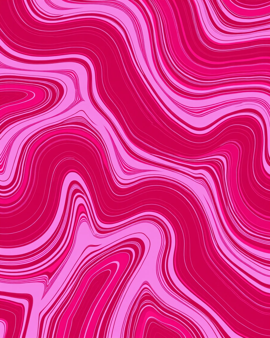 Bold Pink Swirl Abstract Pattern Rug