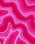 Bold Pink Swirl Abstract Pattern Rug
