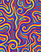 Vibrant Swirls Pattern Rug