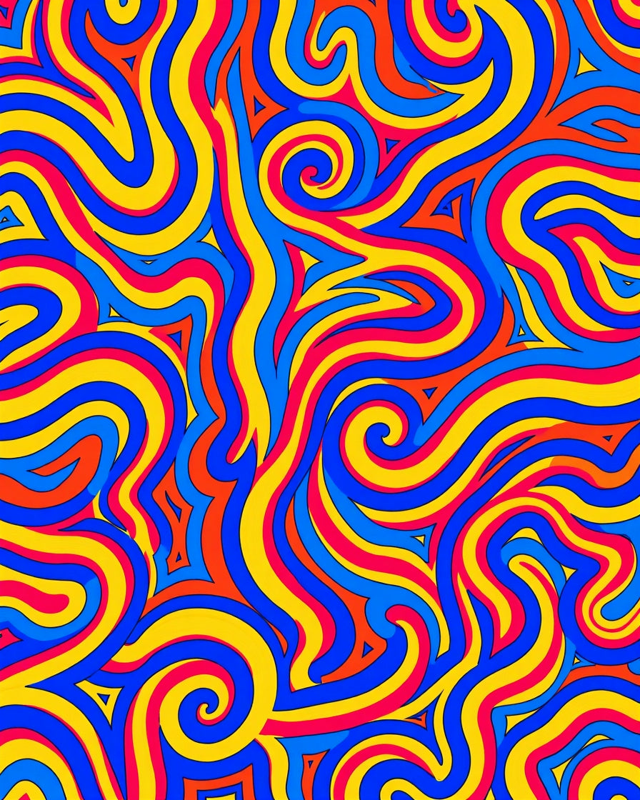 Vibrant Swirls Pattern Rug