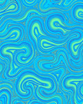 Blue Green Swirl Pattern Rug