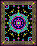 Vibrant Mandala Floral Geometric Rug