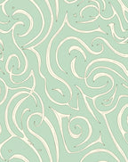 Flowing Swirls With Stars Pattern Rug