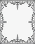 Ornate Flourish Scrollwork Pattern Rug