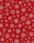 Red White Snowflake Collection Rug
