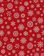 Red White Snowflake Collection Rug