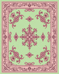 Ornate Pastel Floral Border Rug