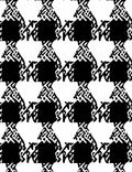 Black White Houndstooth Pattern Design Rug