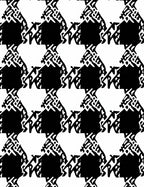 Black White Houndstooth Pattern Design Rug