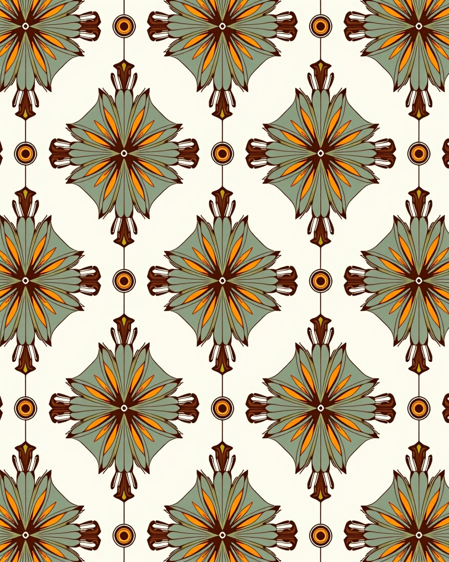 Vintage Floral Medallion Pattern Rug