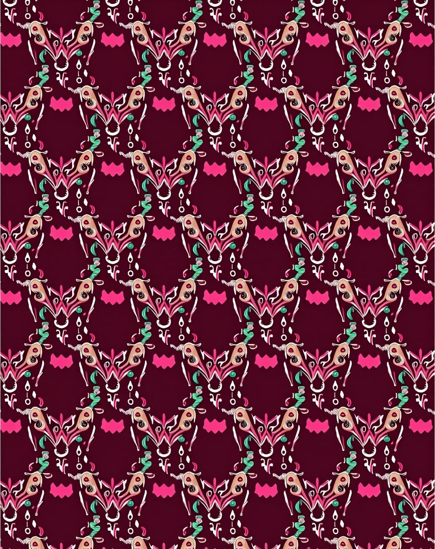 Bold Geometric Animal Pattern Design Rug