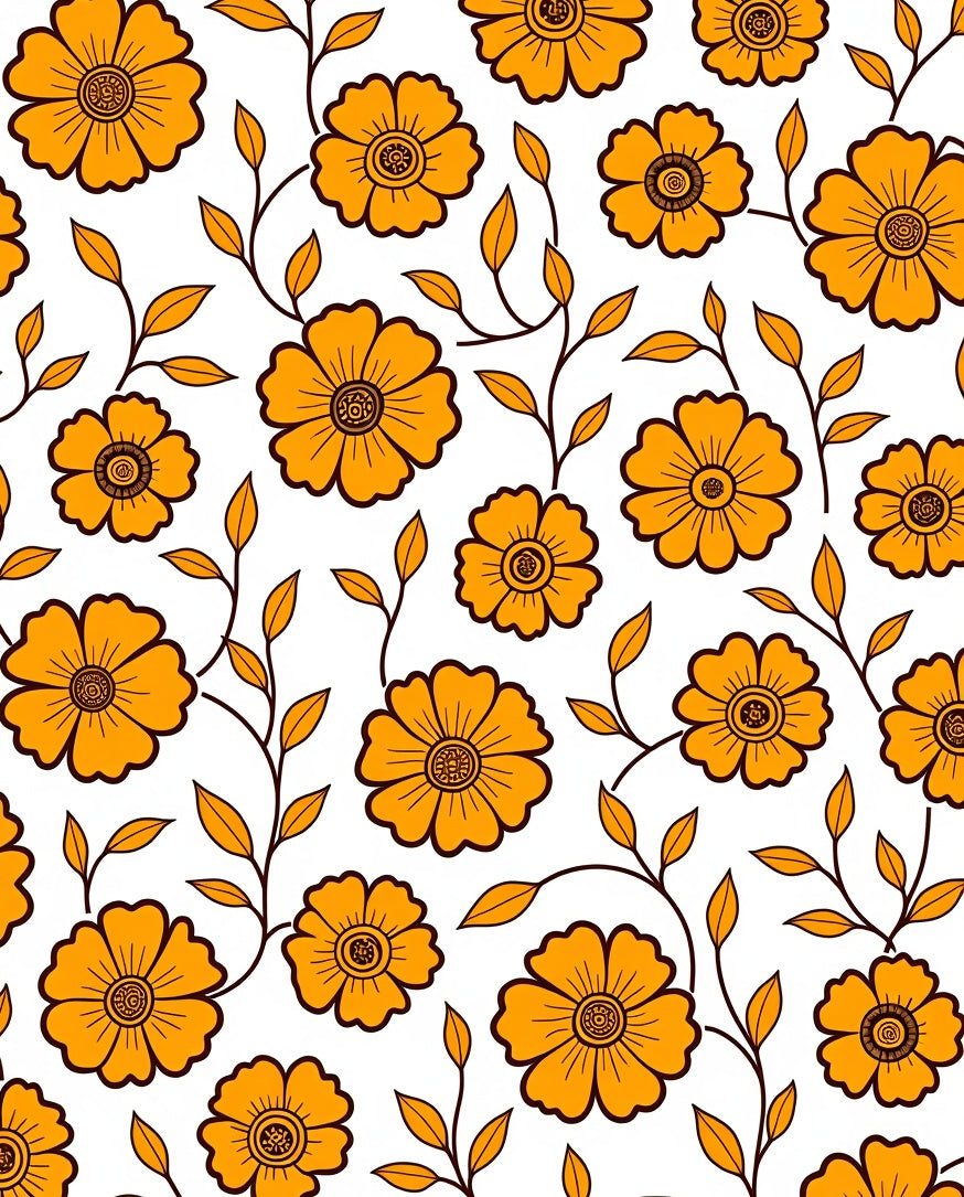 Bold Floral Botanical Vines Rug