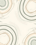 Swirling Abstract Organic Modern Design Rug
