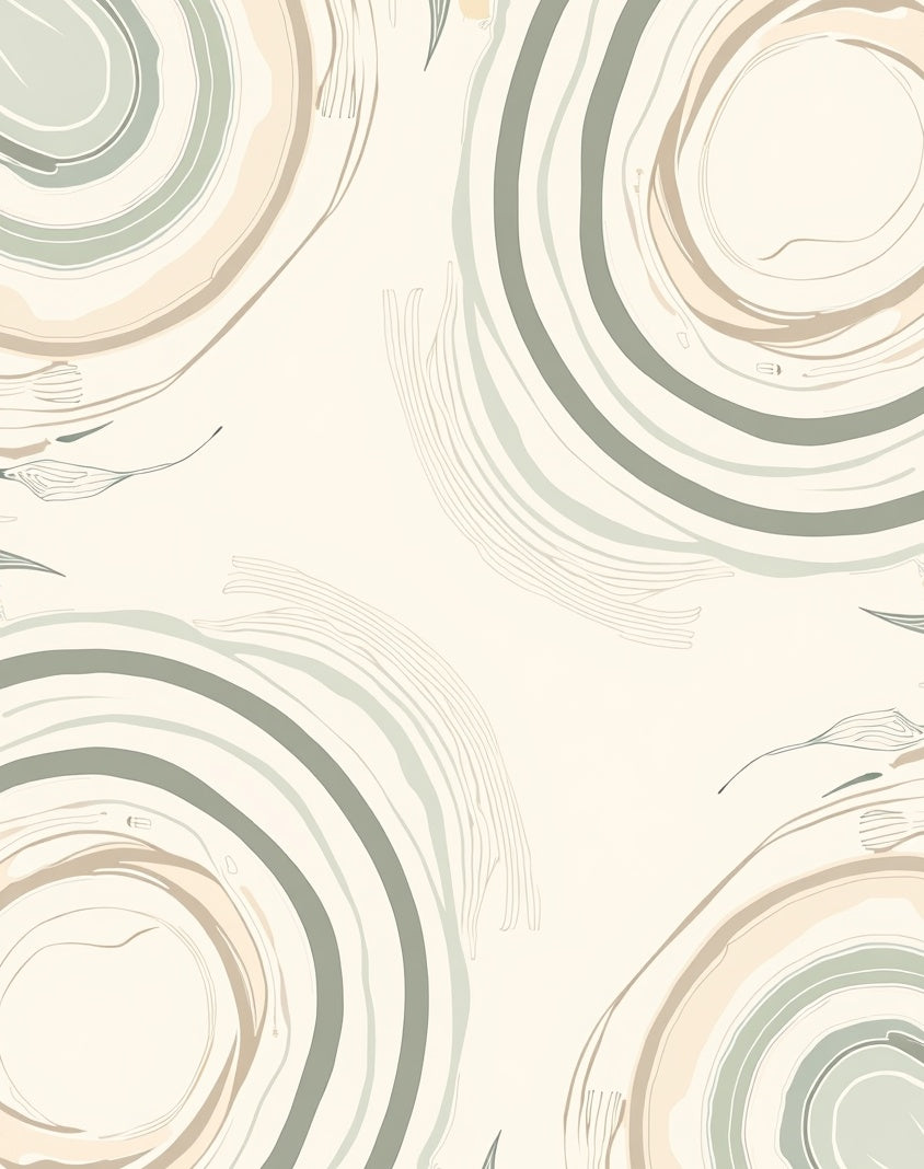 Swirling Abstract Organic Modern Design Rug