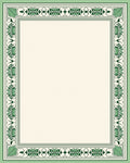 Emerald Garden Bordered Floral Design Rug