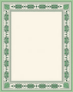 Emerald Garden Bordered Floral Design Rug