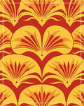 Art Nouveau Fan Pattern Rug
