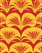 Art Nouveau Fan Pattern Rug