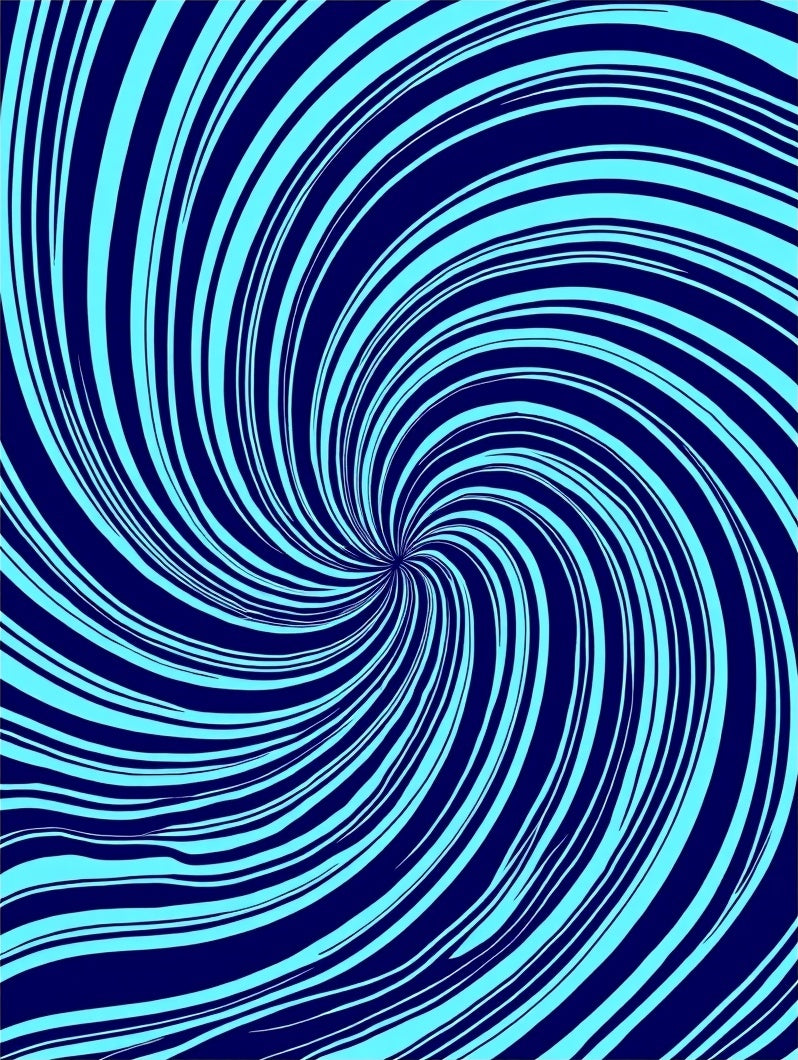 Swirling Infinite Spiral Pattern Rug