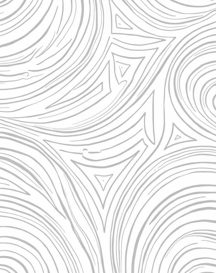 Abstract Swirls Triangles Contour Rug