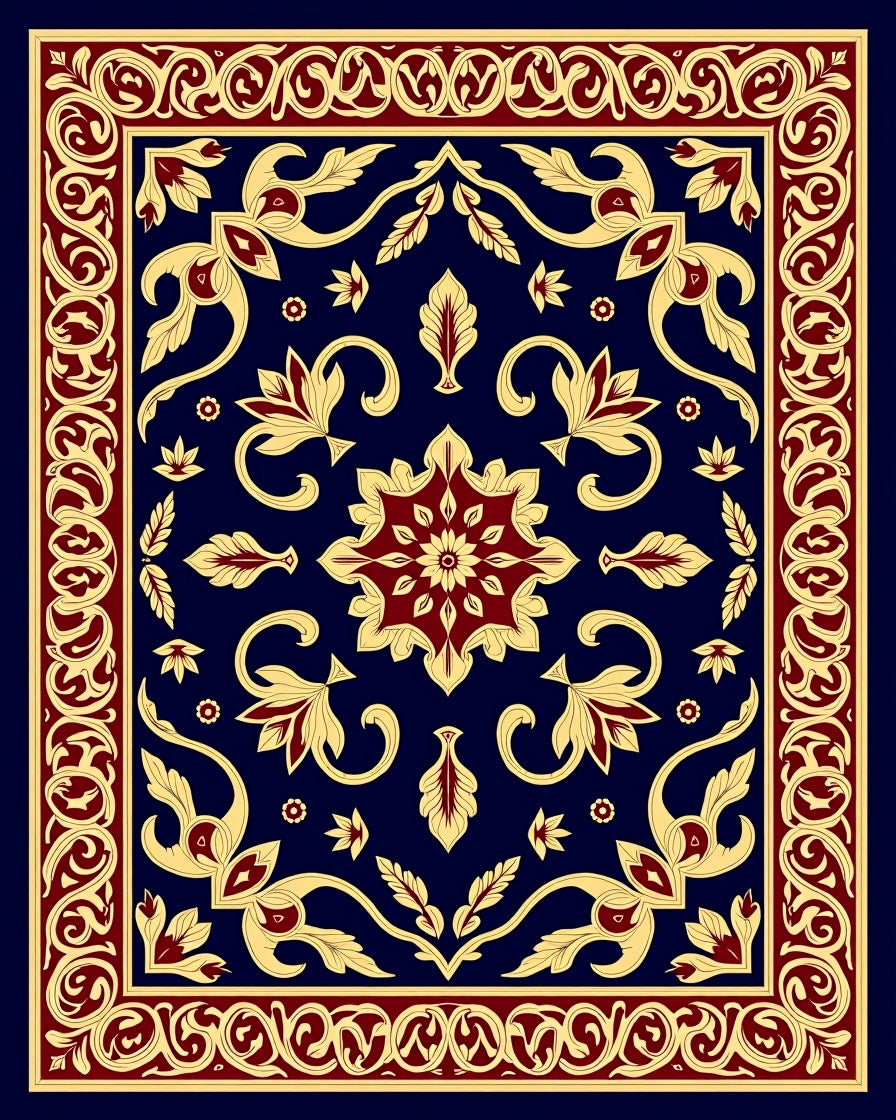 Classic Floral Elaborate Medallion Rug