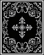 Intricate Floral Scrollwork Pattern Design Rug