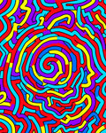 Vibrant Swirl Abstract Pattern Rug