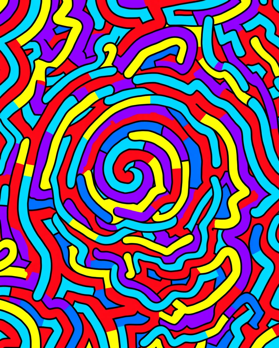 Vibrant Swirl Abstract Pattern Rug