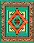 Bold Geometric Diamond Pattern Rug