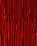 Bold Red Black Wavy Stripe Pattern Rug