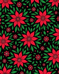 Red Scarlet Floral Arrangement Rug
