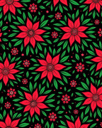 Red Scarlet Floral Arrangement Rug