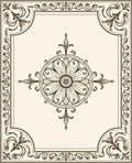Elegant Floral Medallion Border Rug