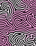 Abstract Pink White Lines Rug