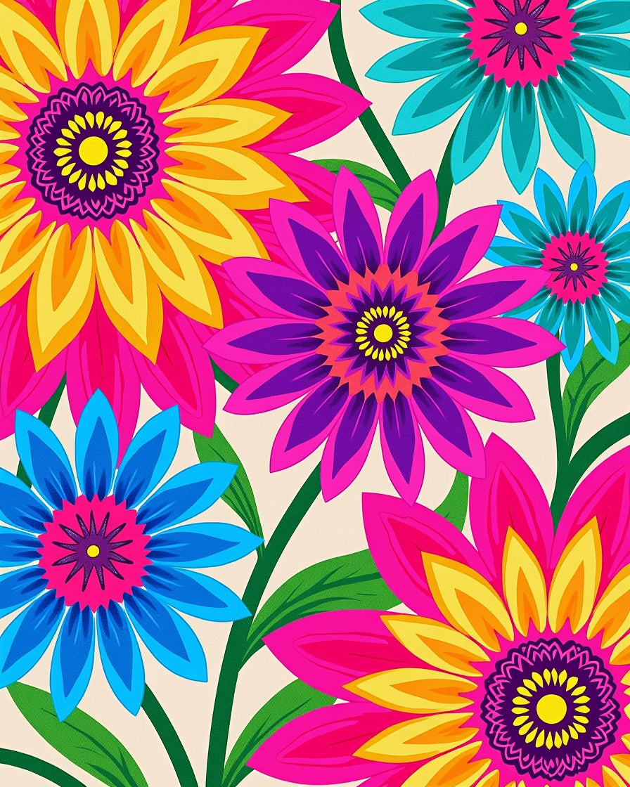 Vibrant Floral Pattern Rug