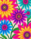 Vibrant Floral Pattern Rug