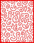 Crimson Tentacle Swirl Abstract Rug