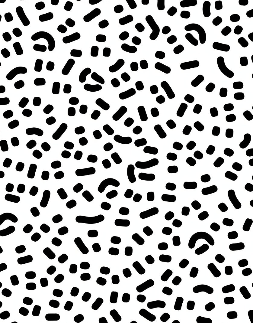 Minimalist Black Dot Dash Rug