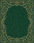 Elegant Leaf Patterned Frame Rug