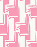 Abstract Pink Geometric Block Design Rug