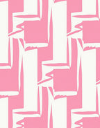 Abstract Pink Geometric Block Design Rug